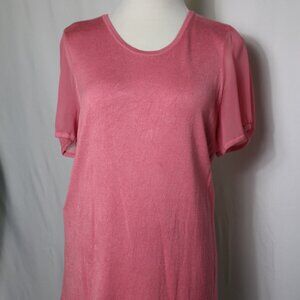 White House Black Market Short Sleeved Pink Top Women's XL
